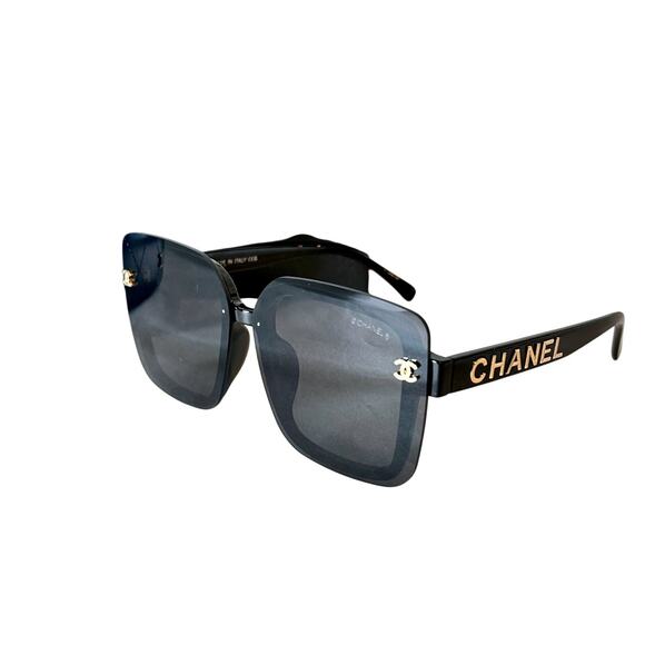 Chanel Sunglasses For Women Oversized Black Frame / Gray Lens Luxury Designer - Picture 3 of 9